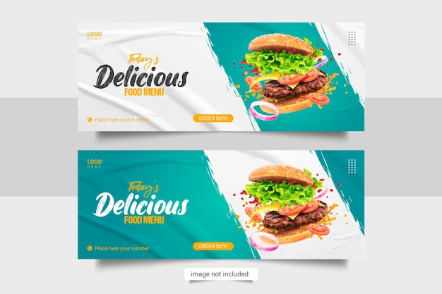 Plantilla de banner de publicación de redes sociales de instagram de entrega de alimentos deliciosos