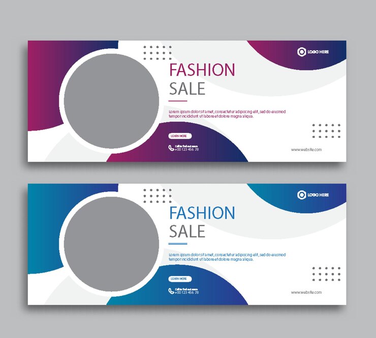 Plantilla de banner de rebajas de moda