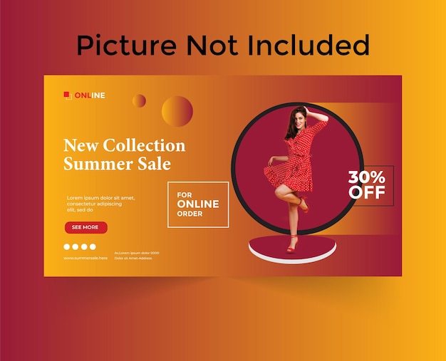Plantilla de banner de rebajas de moda