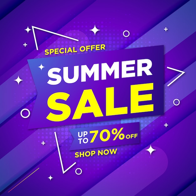 Plantilla de banner de rebajas de verano