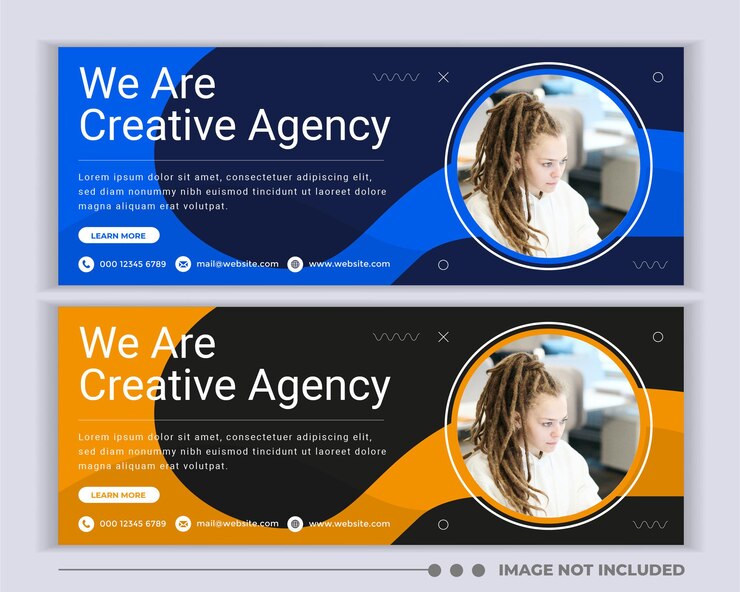 Plantilla de banner de redes sociales de portada de negocios corporativos