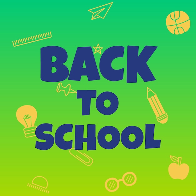 Plantilla de banner de redes sociales de regreso a la escuela