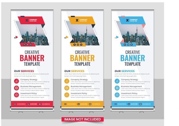 Plantilla de banner de resumen corporativo simple simple