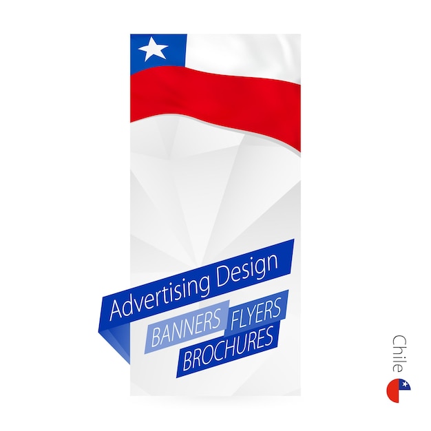 plantilla de banner de resumen vectorial para Chile