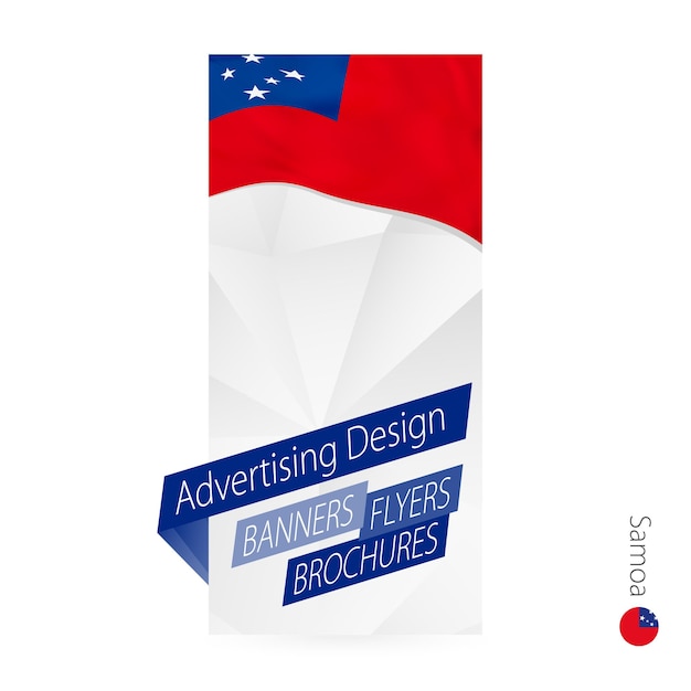 plantilla de banner de resumen vectorial para Samoa