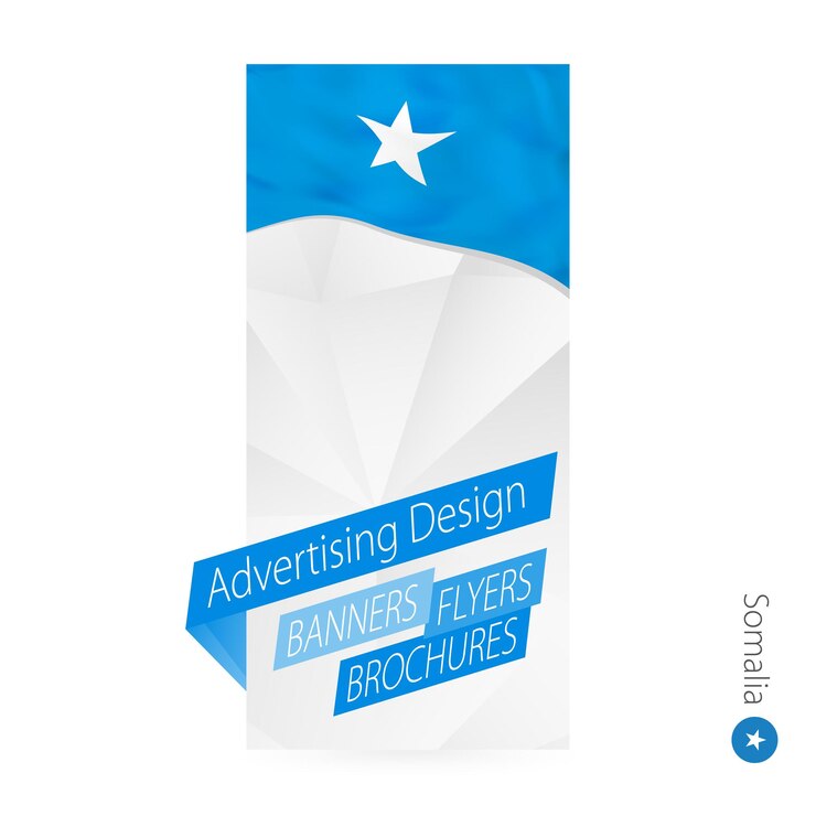 Vector plantilla de banner de resumen vectorial para somalia