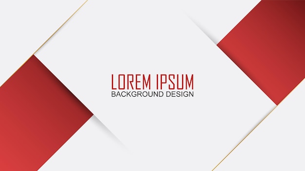 Plantilla de banner rojo en estilo minimalista para diseño de fondo