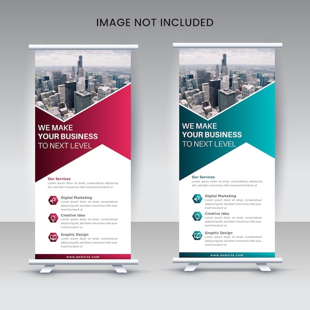 Plantilla de banner roll up corporativo