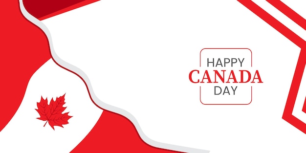 Plantilla de banner de saludo del día de canadá