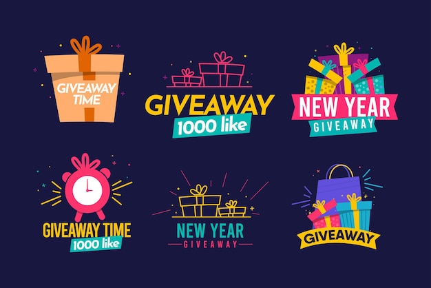 Plantilla de banner de sorteo Regalo redes sociales seguir como compartir