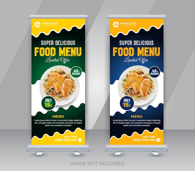 Plantilla de banner standee de menú delicioso especial de restaurante de comida rápida de hoy