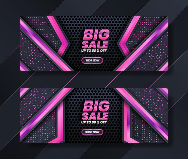 Vector plantilla de banner tienda estilo rosa para publicidad de ventas. luz de fondo de brillo dorado con estilo de lujo premium.