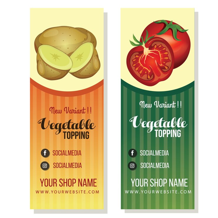 plantilla de banner de tomate de patata