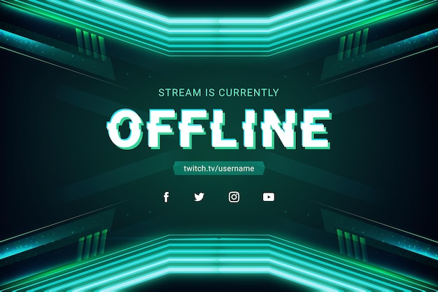 Plantilla de banner de twitch sin conexión