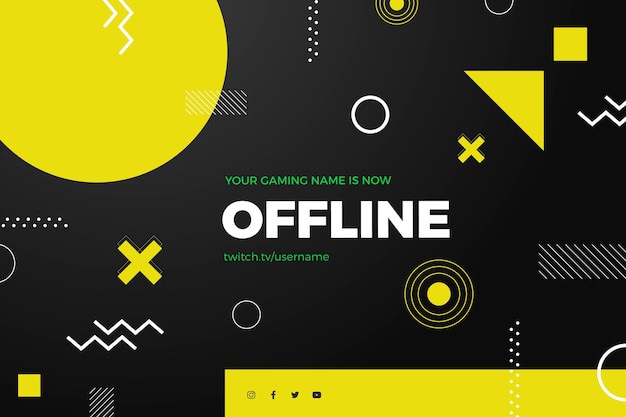 Plantilla de banner de twitch sin conexión