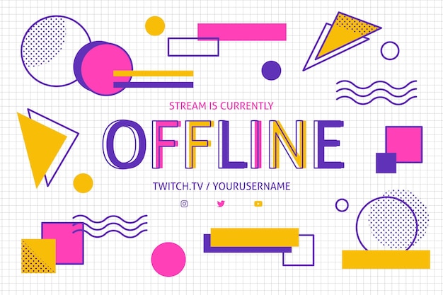 Plantilla de banner de twitch sin conexión