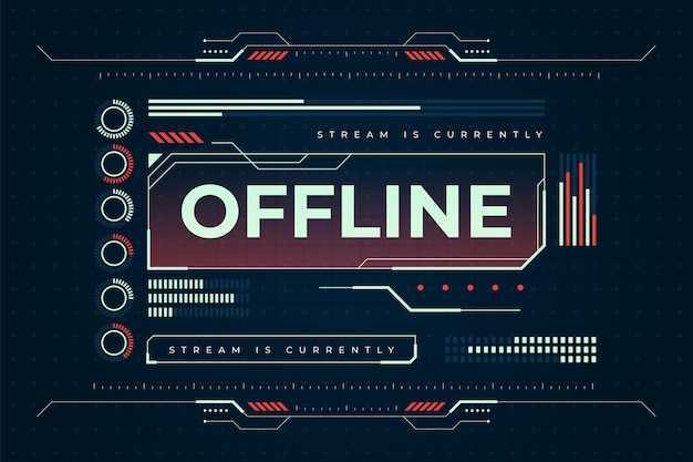 Plantilla de banner de twitch sin conexión
