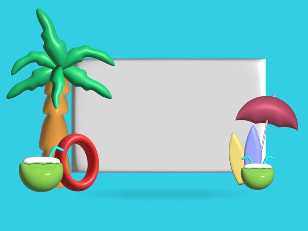 Vector plantilla de banner vectorial para el verano