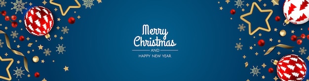 Vector plantilla de banner de venta de feliz navidad encabezado de cartel de banner de tarjeta de felicitación para sitio web