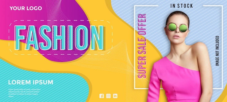 Plantilla de banner de venta de moda moderna