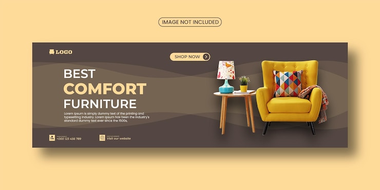 Vector plantilla de banner de venta de muebles y portada de redes sociales portada de facebook