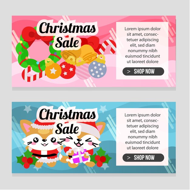 Plantilla de banner de venta de Navidad