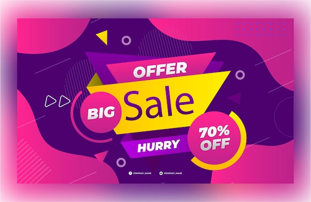 plantilla de banner de venta de ofertas especiales de productos vectoriales