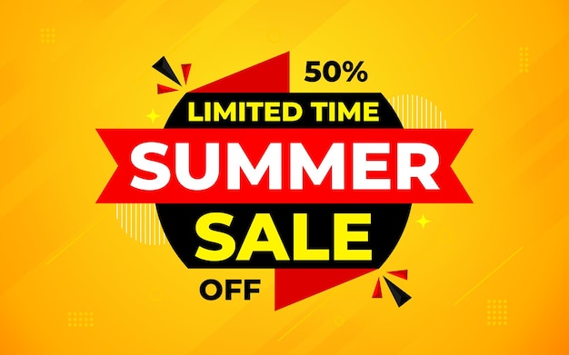 plantilla de banner de venta de verano venta de verano banner de descuento etiqueta de venta y descuentos de fondo