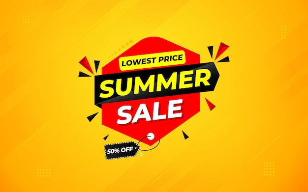 plantilla de banner de venta de verano venta de verano banner de descuento etiqueta de venta y descuentos de fondo