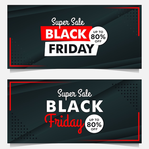 Vector plantilla de banner de venta de viernes negro