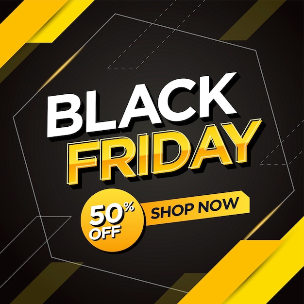 plantilla de banner de venta del viernes negro