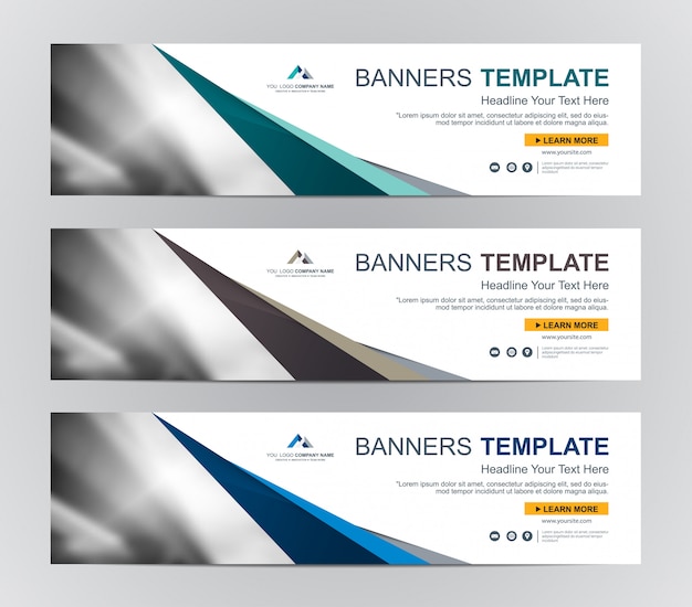 Vector plantilla de banner web abstracto