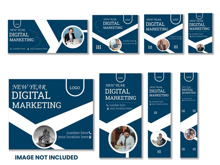 plantilla de banner web de agencia de marketing digital