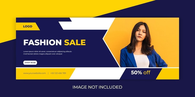 Plantilla de banner web y anuncio de redes sociales de venta de moda Vector Premium