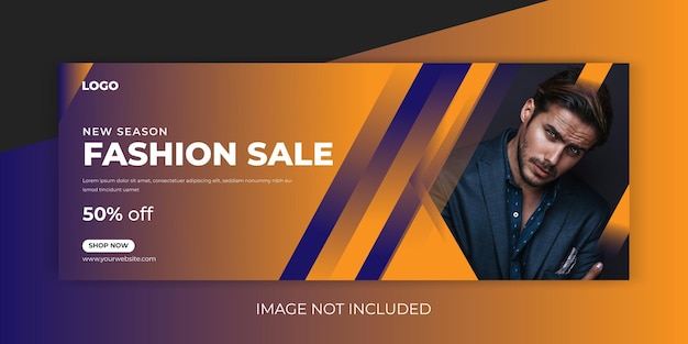 Plantilla de banner web y anuncio de redes sociales de venta de moda Vector Premium