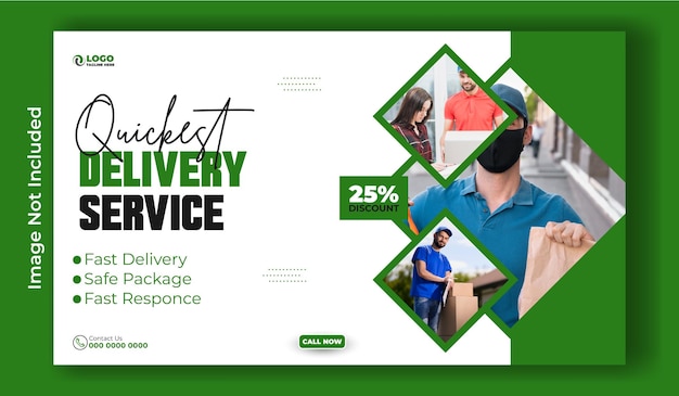 plantilla de banner web para anuncios de servicios de entrega