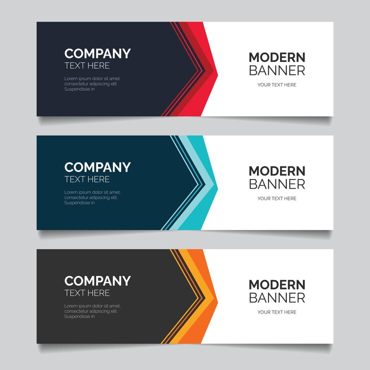 plantilla de banner web de diseño abstracto