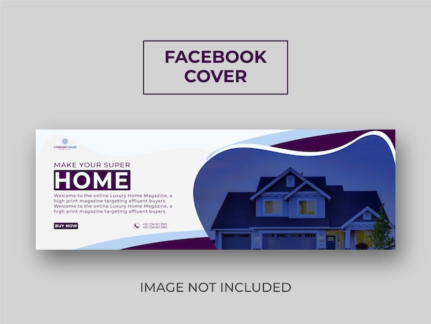 Plantilla de banner web de diseño de portada de redes sociales de súper venta de casas