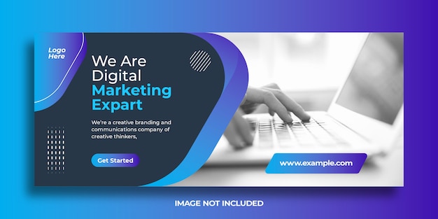 Plantilla de banner web empresarial de marketing digital