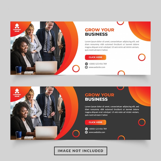 Plantilla de banner web empresarial