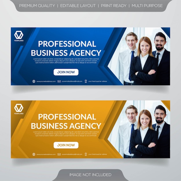 plantilla de banner web empresarial