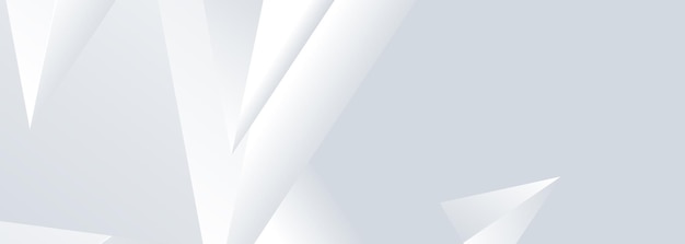 Plantilla de banner de web de fondo ancho de presentación de diseño gráfico blanco abstracto