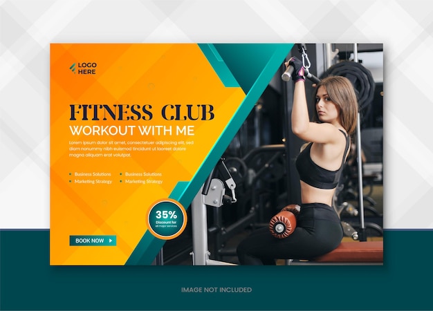 Plantilla de banner web de gimnasio y fitness