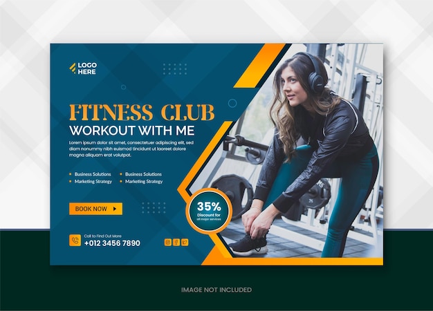 Plantilla de banner web de gimnasio y fitness