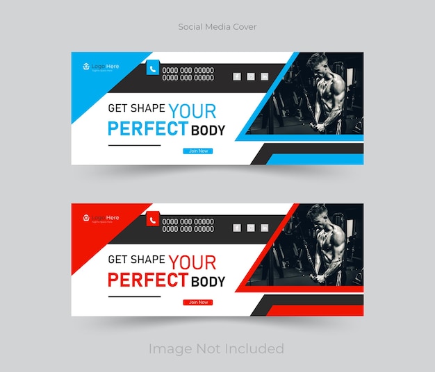 plantilla de banner web para gimnasios y gimnasios