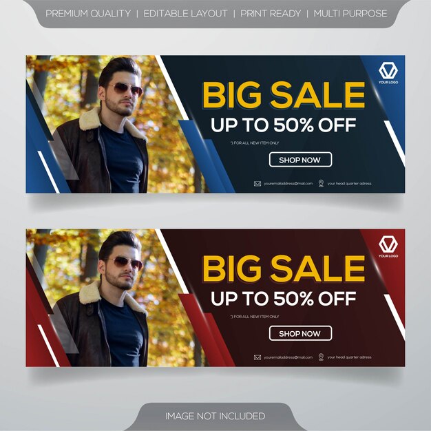 plantilla de banner web de gran venta
