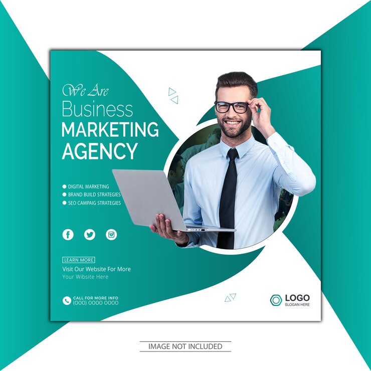 plantilla de banner web de marketing digital y de publicaciones en las redes sociales