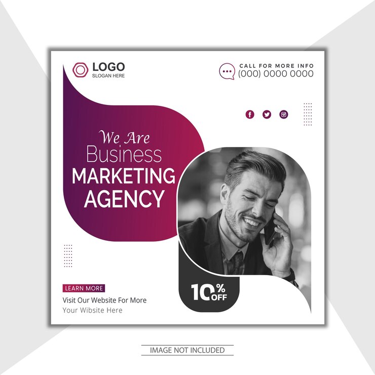 plantilla de banner web de marketing digital y de publicaciones en las redes sociales