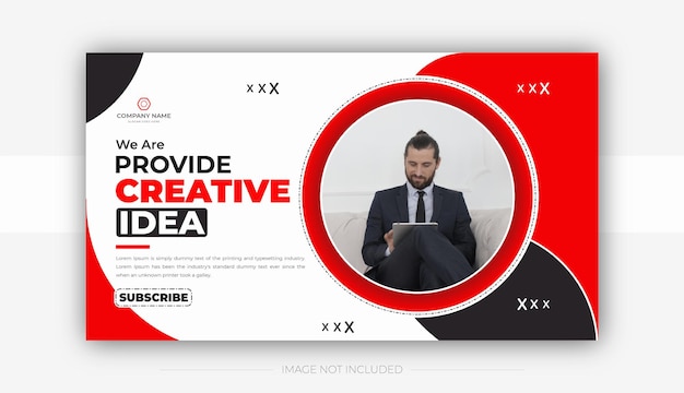 Plantilla de banner web y miniatura de youtube de negocios corporativos