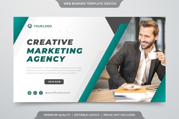 Plantilla de banner web minimalista
